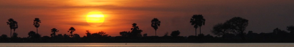 Sunset on the Niger river, Segou, Mali